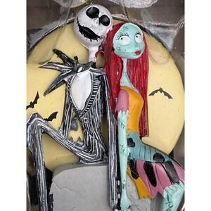 Disney Nightmare Before Christmas Ornament Jack and Sally Moon Scene Figure New